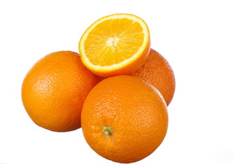 Delicious Orange on white background