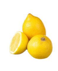 Fresh Lemon on white background