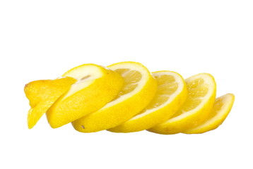 Fototapeta na wymiar Slices of fresh lemon