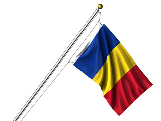 Isolated Romanian Flag
