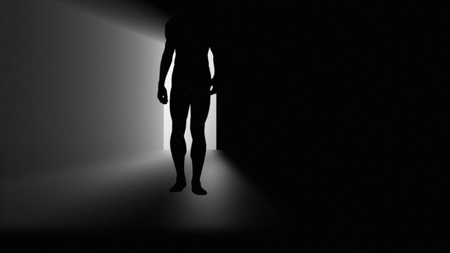Black silhouette of a human