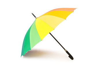 Obraz premium Colourful umbrella isolated on the white background