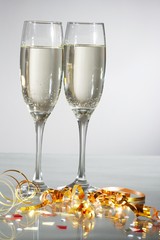 Glasses of champagne