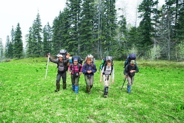 Obraz premium People in hike