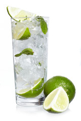 Mint, lime ice vodka