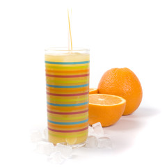 oranges, ice and juice