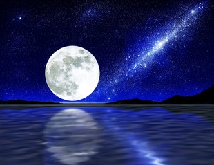moon over water - 12056105