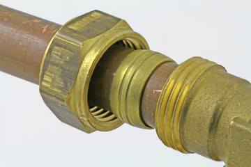 close up make up of compression fitting