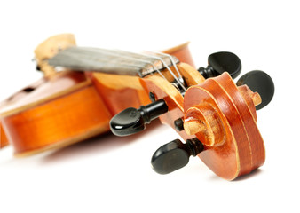 Violin isolated on white