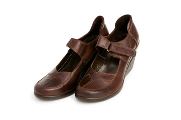 Woman shoes isolated on the white background