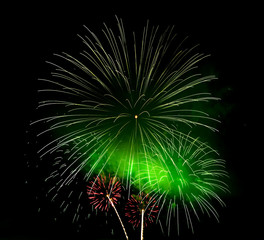 Obraz premium Green Fireworks