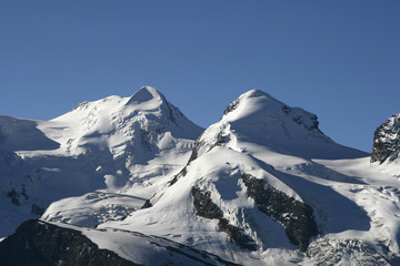 Fototapeta na wymiar Alpine peaks - Castor and Pollux