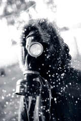 Gas Mask - B/w