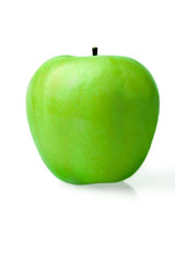 Green apple isolated on white with clipping path