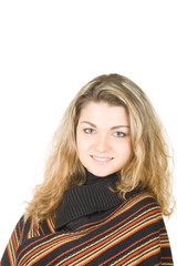 Naklejka premium portrait of young beautiful woman