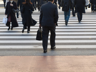 People crossing street