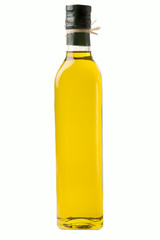 Olive Oil Bottle on White