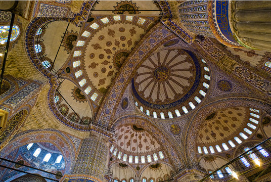 Blue Mosque Interior Dome in Istanbul
