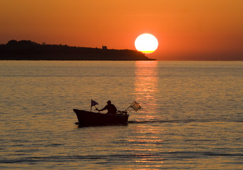 Fishing Boat and The Sun