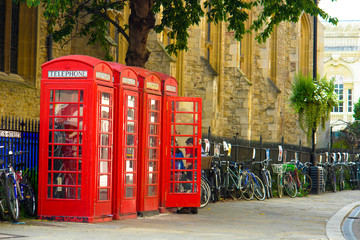 Telephone boxes, england