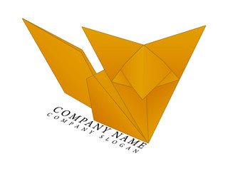 Fox origami logo