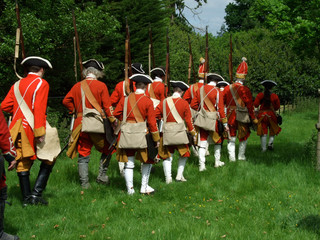 Redcoats marching