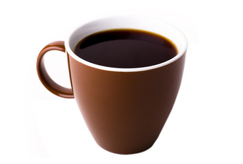 Mug Filled with Coffee isolated on White