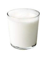 Glass of Milk isolated on White