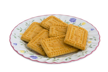 Plate of biscuits cookies