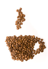 Coffee Grains forming a Cup