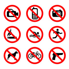 prohibit sign vector