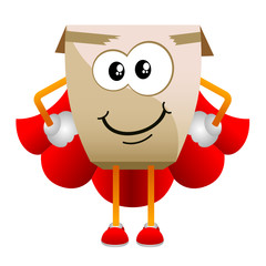 cardboard cartoon character vector 2