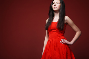 Fototapeta premium Red dress.