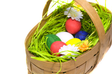 Easter eggs in the basket