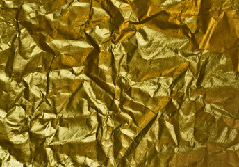 wrinkled golden paper