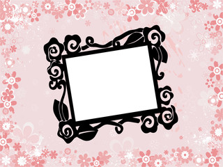 flowers frame for picture or text