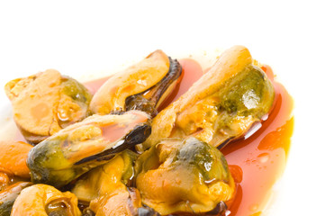 Mussels in red sauce