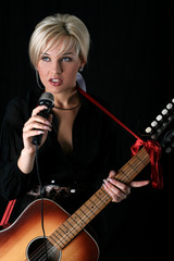 Obraz premium blonde singer