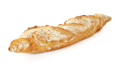 French bread  on white background