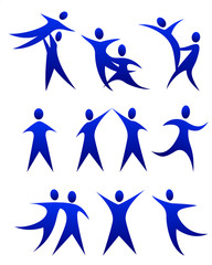 illustration of assorted human figure movements