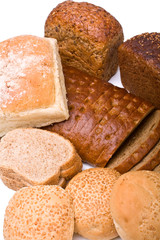 Group of different sorts of bread