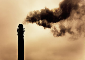 Concept of global warming. Intentional high contrast and sepia.