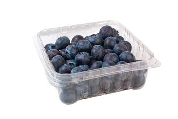 bilberries in a transparent package