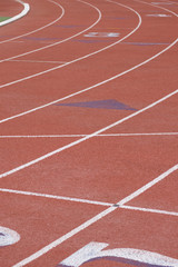Surface of a running track on its own