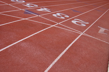 Surface of a running track on its own
