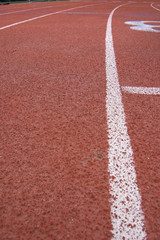 Surface of a running track on its own