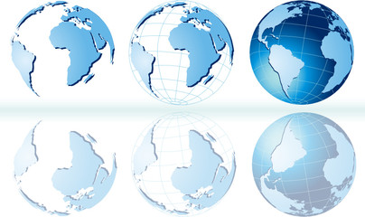 Map of world, globe