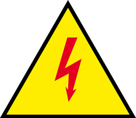High voltage warning sign