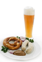Traditionelles Weißwurst Frühstück