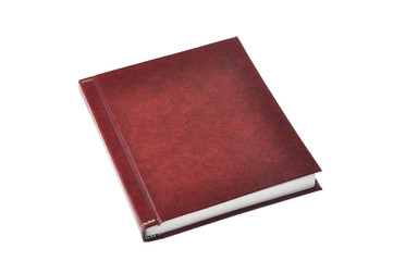 The book in leather binding on white background.